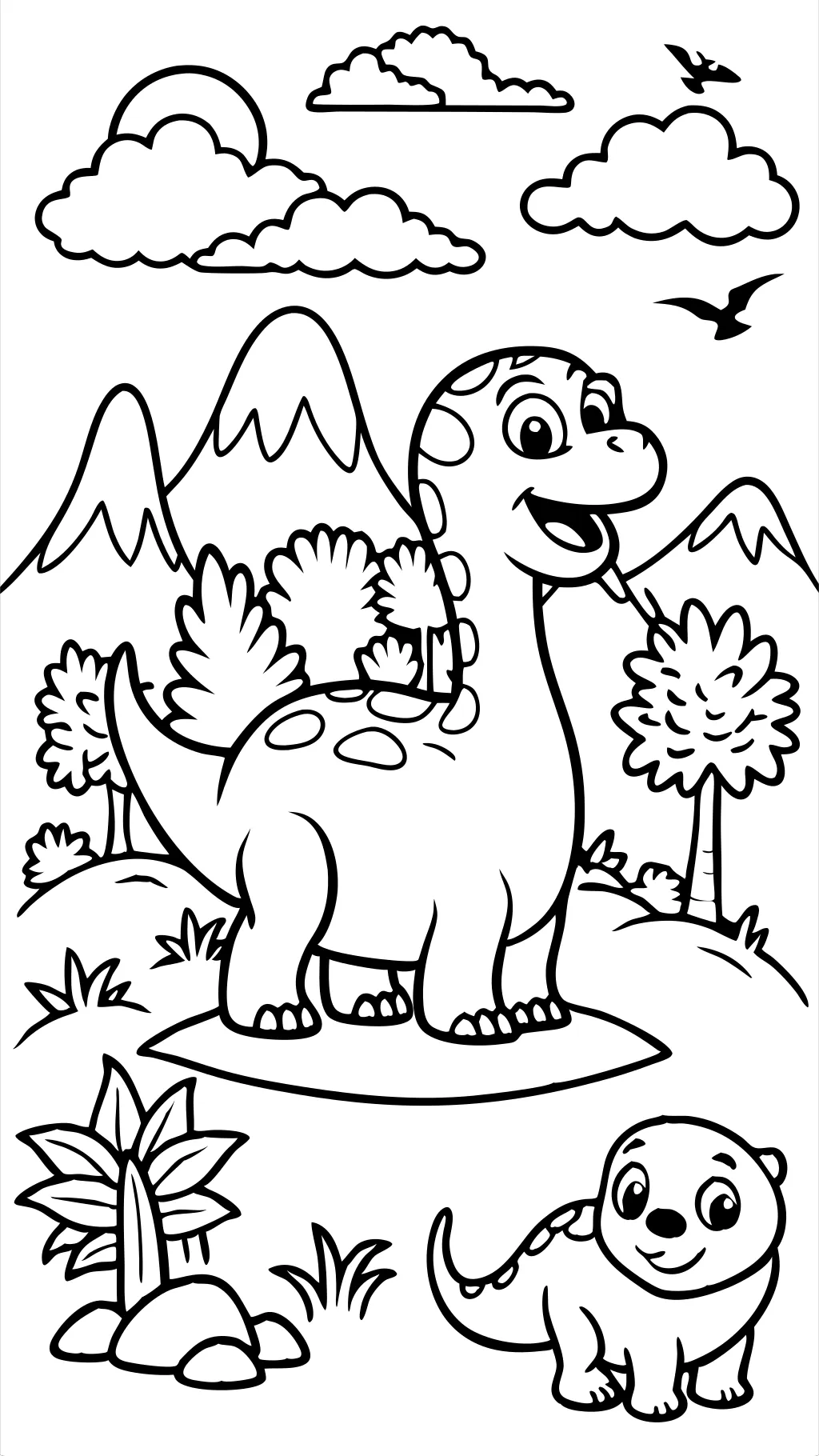 coloriages du bon dinosaure